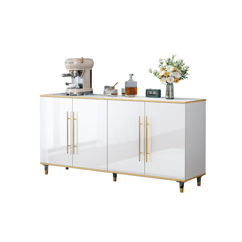 63" Modern Buffet Cabinet with Adjustable Shelves