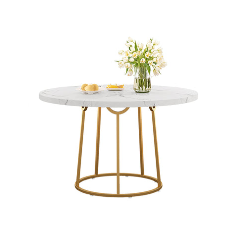 Wooden Faux Marble Dining Table（47.24"）