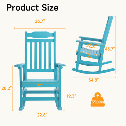 Outdoor HDPS Poly Rocking Chair