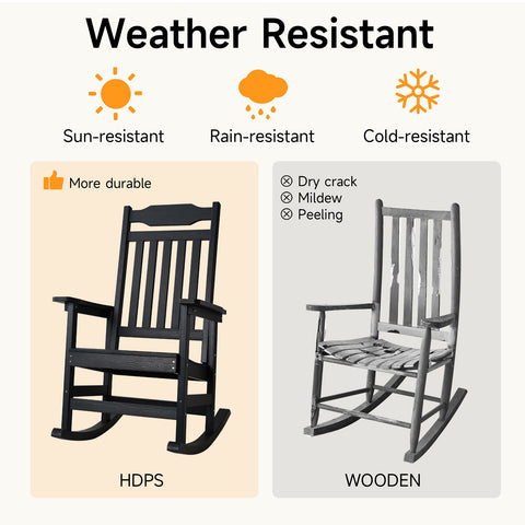 Outdoor HDPS Poly Rocking Chair