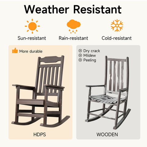 Outdoor HDPS Poly Rocking Chair