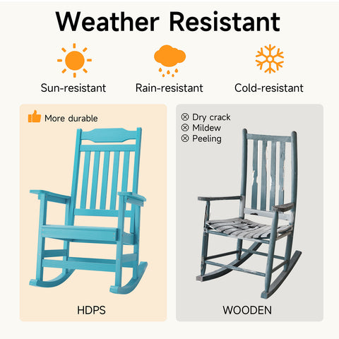 Outdoor HDPS Poly Rocking Chair