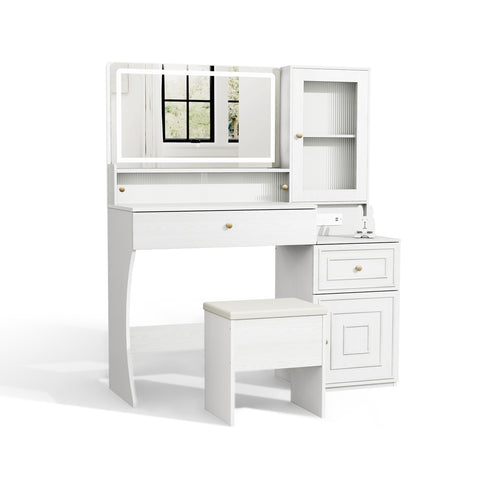 47" Modern Makeup Vanity Table Set