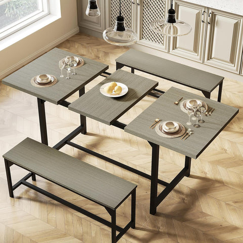 63" Extendable Kitchen Table Set