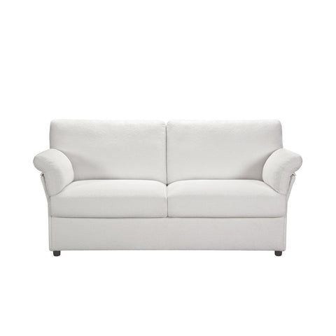 72" 2-Seater Boucle Loveseat Sofa, White