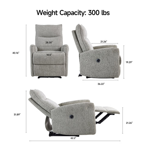 Recliner Chairs, Grey
