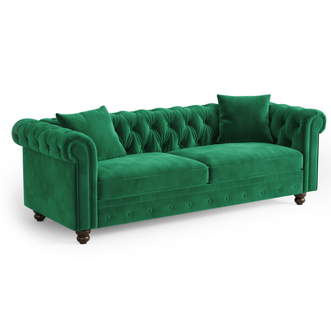 82” Chesterfield Velvet Loveseat Sofa