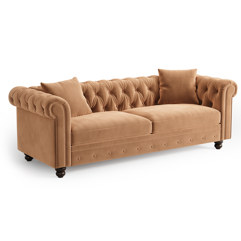 82” Chesterfield Velvet Loveseat Sofa