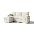 Modern Terry Fleece Sectional Sleeper Sofa with Pull Out Bed