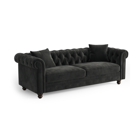 82” Chesterfield Velvet Loveseat Sofa