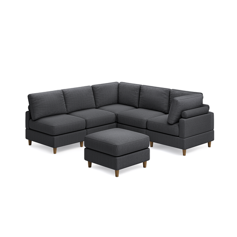 VersaLounge 90" Modern Corduroy 6 Seater Modular Sectional Sofa