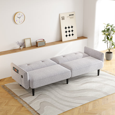 83" Futon Sofa Bed, Grey