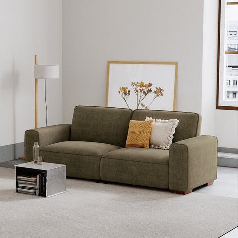 90" Modern Minimalist Chenille Oversized 3 Seater Sofa