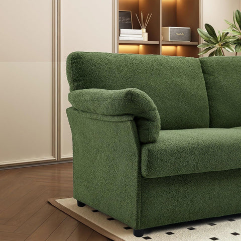 72" 2-Seater Boucle Loveseat Sofa, Green