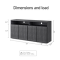 63" Modern Kitchen Storage Cabinet