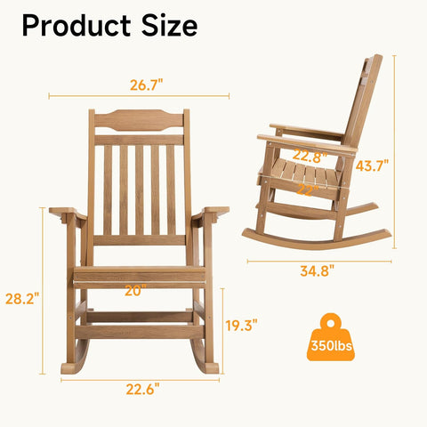 Outdoor HDPS Poly Rocking Chair