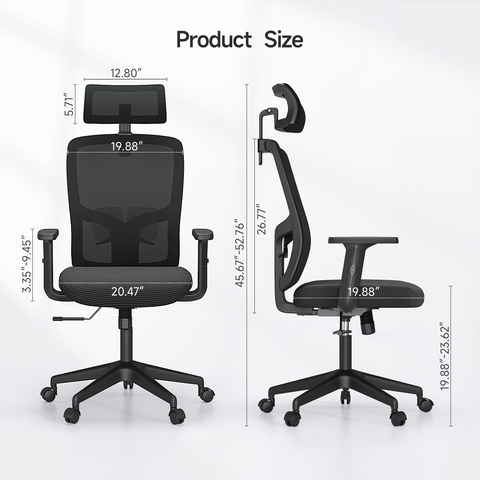 Modern Ergonomic Black Frame Office Chair