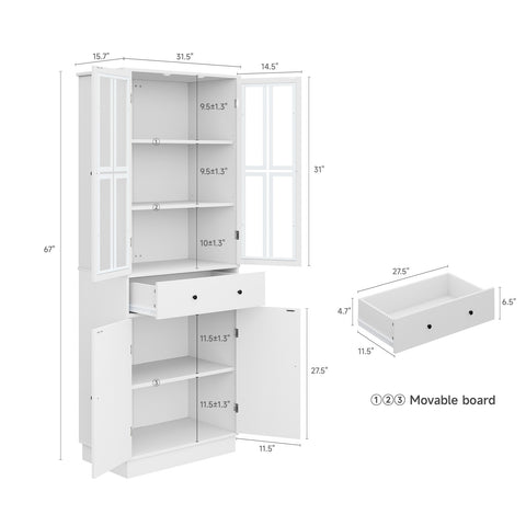 Urban Tall Pantry Cabinet, White