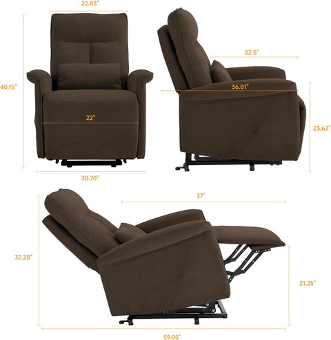 Modern Velvet Power Lift Recliner Chair