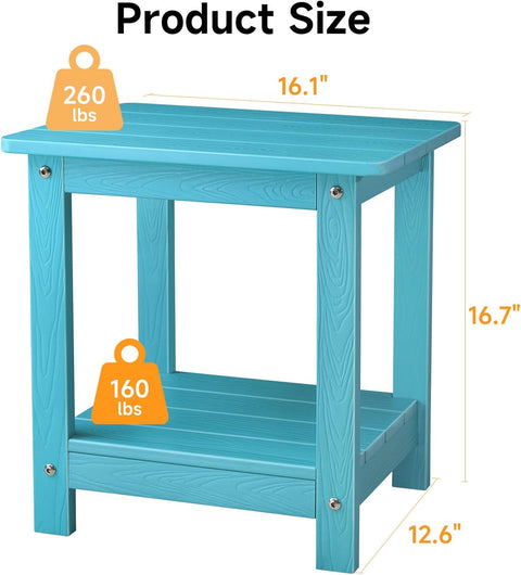 Outdoor HDPS Adirondack Side Table