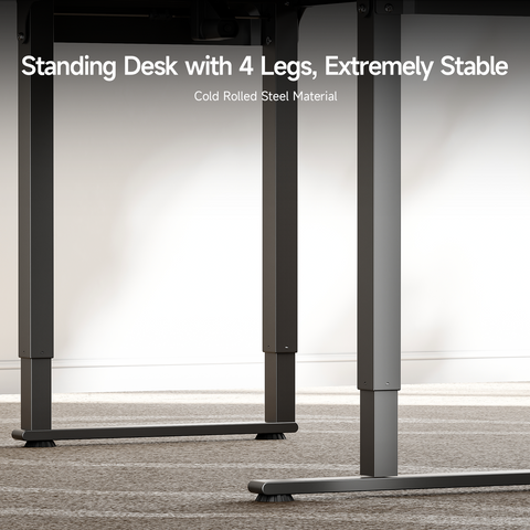 Sterling L-Shaped Standing Desk, Black