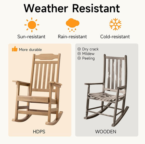 Outdoor HDPS Poly Rocking Chair