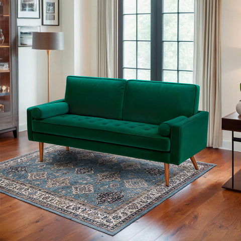 68" Mid-Century Velvet Loveseat Sofa