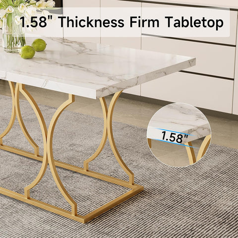 63" Modern Rectangle Dining Table