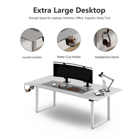 Modern Rectangle Sterling Standing Desk