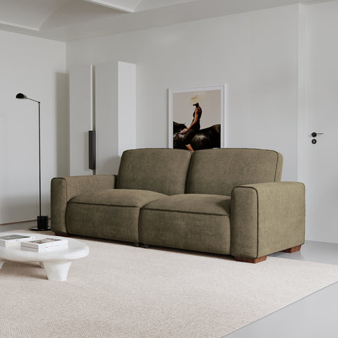 90" Modern Minimalist Chenille Oversized 3 Seater Sofa