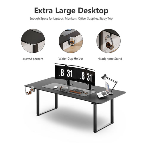 Modern Rectangle Sterling Standing Desk