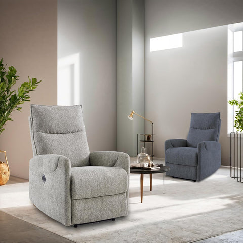 Modern Linen Electric Recliner Chair with USB Port