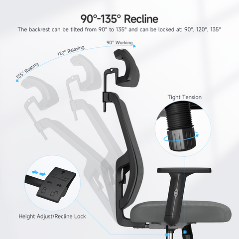 Modern Ergonomic Black Frame Office Chair