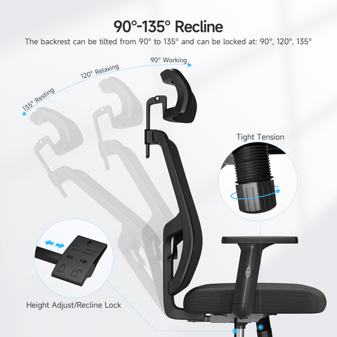 Modern Ergonomic Black Frame Office Chair