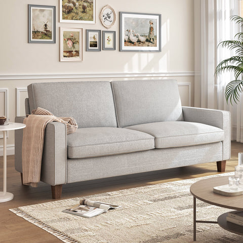 70" Modern Linen Loveseat Sofa