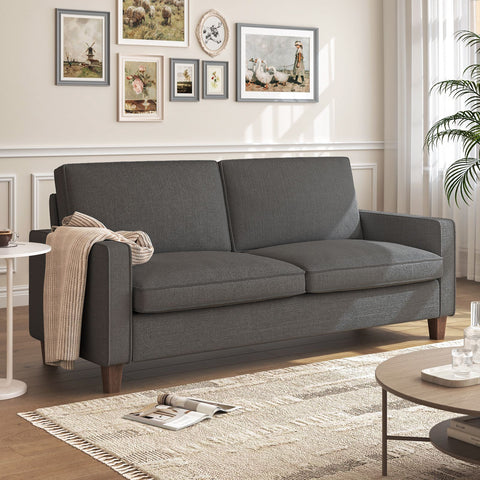 70" Modern Linen Loveseat Sofa