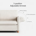 78" Modern Boucle Loveseat Sofa with Adjustable Armrest