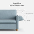 78" Modern Boucle Loveseat Sofa with Adjustable Armrest