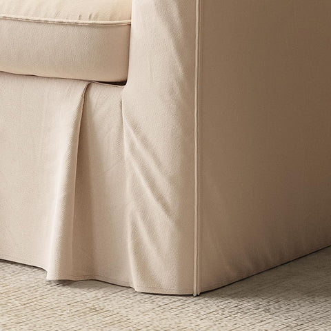 Slipcovered Accent Chair, Beige