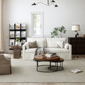 84" Modern Linen 3-Seater Slipcovered Sofa