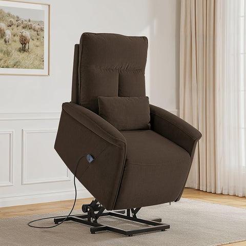 Modern Velvet Power Lift Recliner Chair