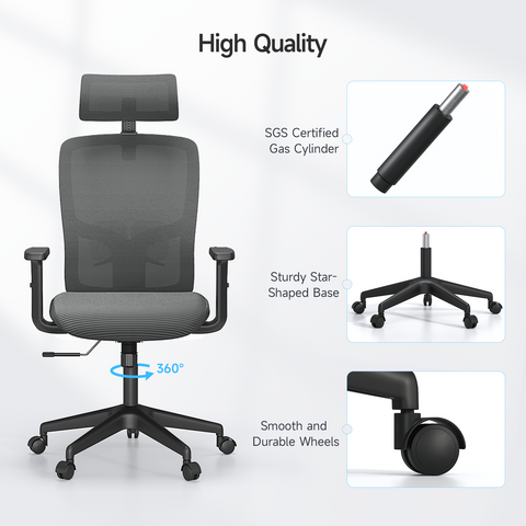 Modern Ergonomic Black Frame Office Chair