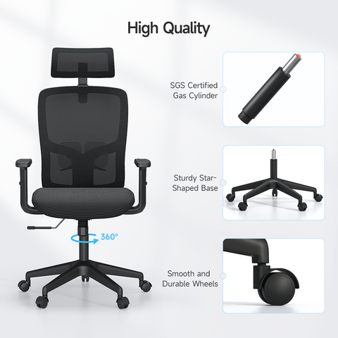 Modern Ergonomic Black Frame Office Chair