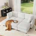 Modern Corduroy 6 Seater Modular Sectional Sofa