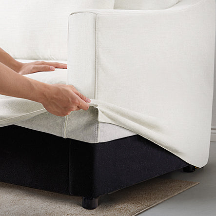 The slipcover cloth is removable and washable with simplicity.