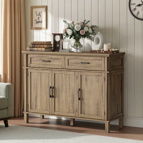 ONBRILL Buffet Cabinet with 3 Doors and 2 Drawers