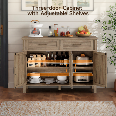ONBRILL Buffet Cabinet with 3 Doors and 2 Drawers
