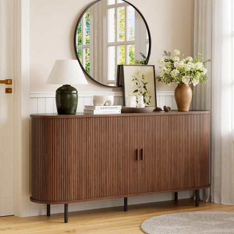 ONBRILL Tambour Sideboard Cabinet with Drawers