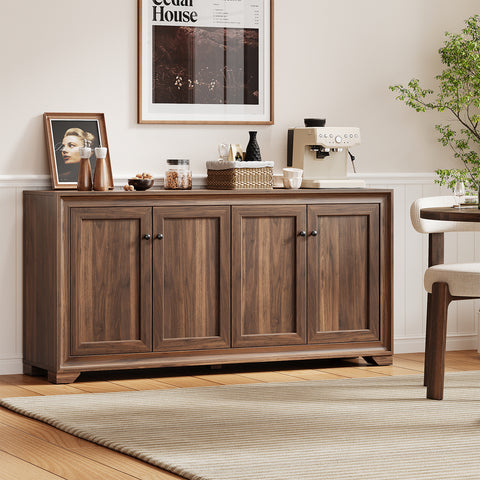 ONBRILL 4-Door Buffet Cabinet with Adjustable Shelves