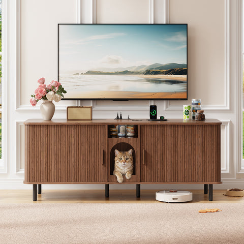 ONBRILL Double Cat Litter Box Enclosure